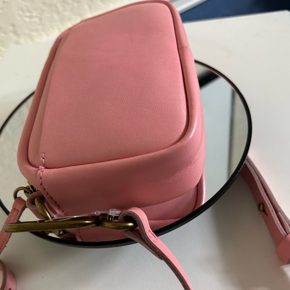 Madewell The Leather Carabiner Mini Crossbody Bag in Pink / Dried Blossom NEW - Picture 14 of 16